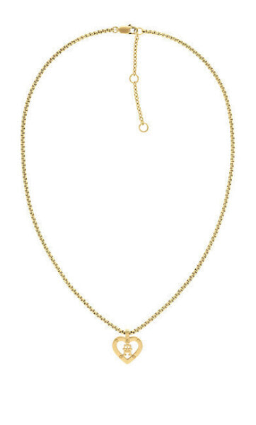 Stylish Gold Plated Monogram Heart Necklace 2780918