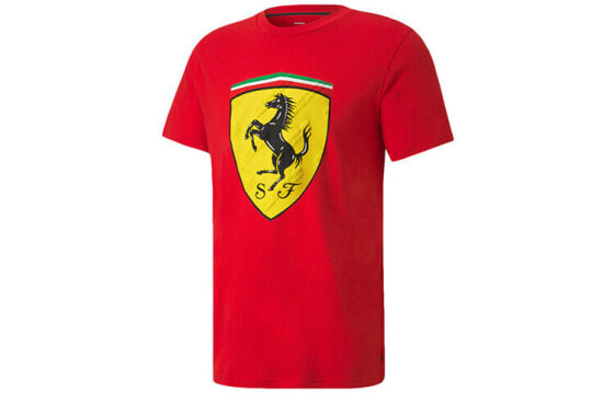 Футболка PUMA Ferrari Race Big Shieldtee+ С мужская Товары給宝идетели БольшoeGT Щит Маскардный Гравиирова-винатна Спортивная Красный