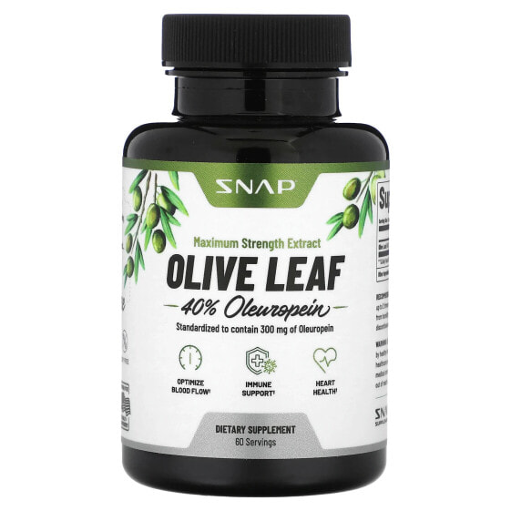 Витаминные капсулы Snap Supplements "Максимальная сила" из листьев оливы, 60 штук