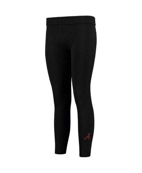 Women's Black Alabama Crimson Tide Fleece Leggings