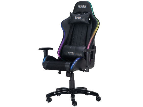 SANDBERG Commander Gaming Chair RGB - Universal gaming chair - 150 kg - Upholstered padded seat - Upholstered padded backrest - Racing - Universal