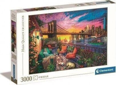 Clementoni CLE puzzle 3000 HQ Manhattan Balcony Sunset 33552