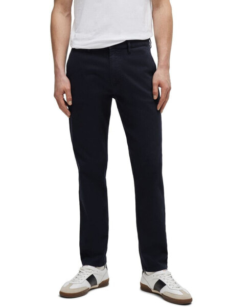 Брюки мужские с завышенной талией Hugo Boss Honeycomb-Structured Tapered-Fit