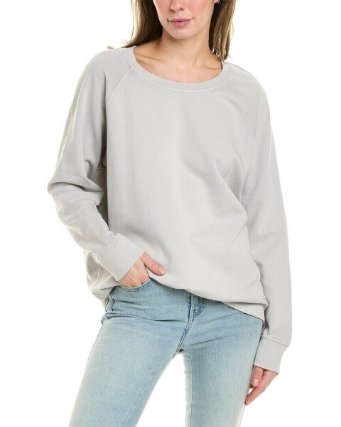 Onia Garment Dye Oversized Crewneck Sweatshirt Women's Grey S