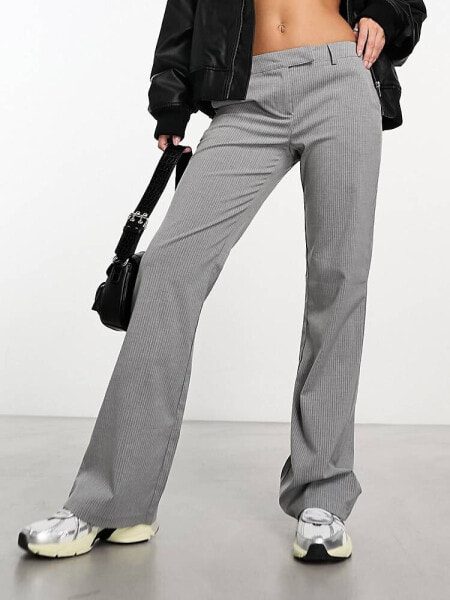 COLLUSION tailored kick flare trouser in grey