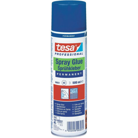 Tesa 60021-00000 - Liquid - Spray glue - 500 ml - Cardboard,Ceramic,Fabric,Glass,Leather,Metal,Paper,Plastic,Porcelain,Rubber,Wood - 1 pc(s)