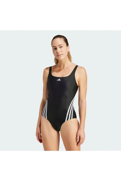 3 Stripes Kadın Yüzücü Mayosu
