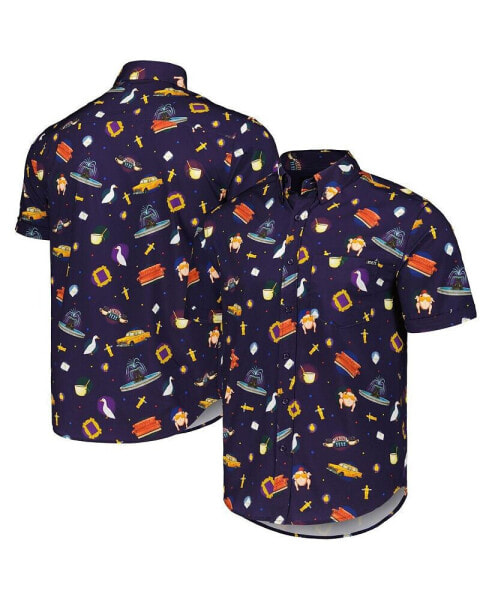 Men's and Women's Purple Friends The One with Everything KUNUFLEX Button-Down Shirt