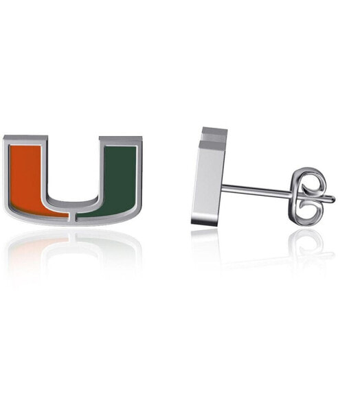 Women's Miami Hurricanes Enamel Post Earrings