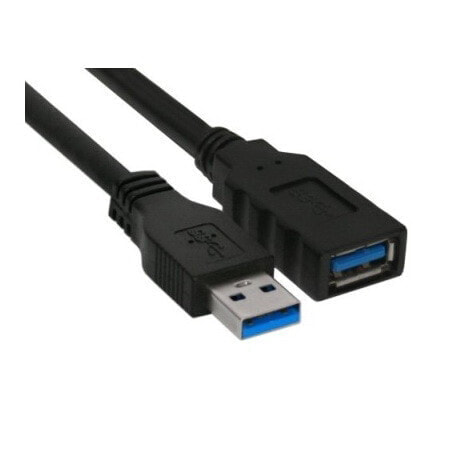 InLine USB 3.2 Gen.1 Cable Type A male / Type B female - black - 3m