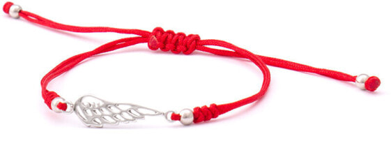 Cord red kabbala bracelet Angel wing AGB568