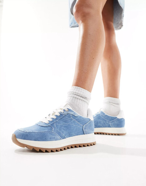 ASOS DESIGN Dapper runner trainer in Denim