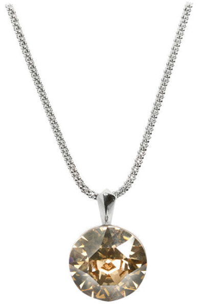 Silver necklace Dentelle Crystal Golden Shadow