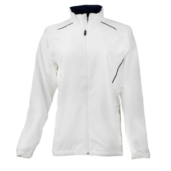 Page & Tuttle Free Swing Peached Twill Jacket Womens White Casual Athletic Outer