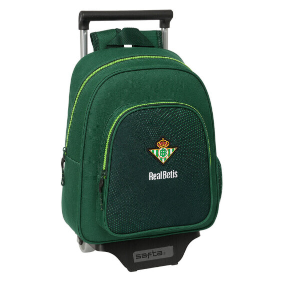 Школьный рюкзак с колесиками Real Betis Balompié Зеленый 28 x 34 x 10 cm