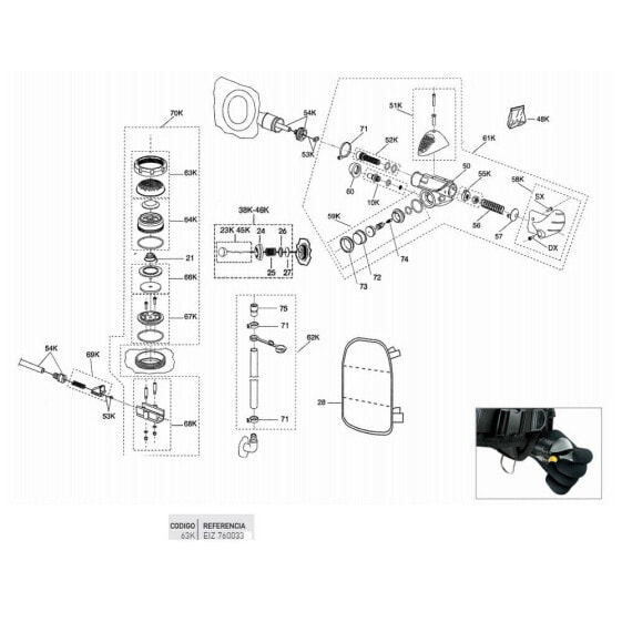 CRESSI Stainless Steel Cap And Top Valve Ring FCS