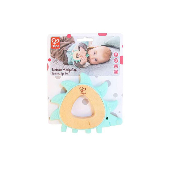 HAPE Soft Wood Hedgehog Bite And Silicone Stroke 14.5x11.5x1.5 cm