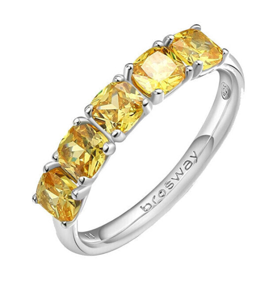 Fancy Energy Yellow FEY14 fine silver ring