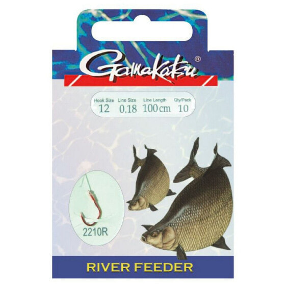 GAMAKATSU Booklet Riv.Feed.2210R Tied Hook 0.140 mm