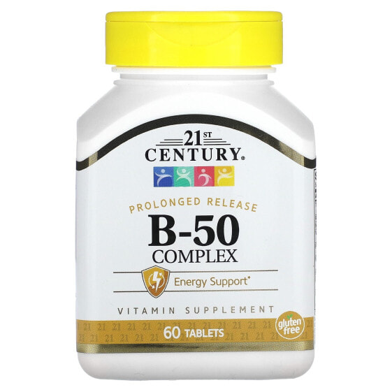 Витамины группы B 21st Century Complex, Prolonged Release, 60 таблеток