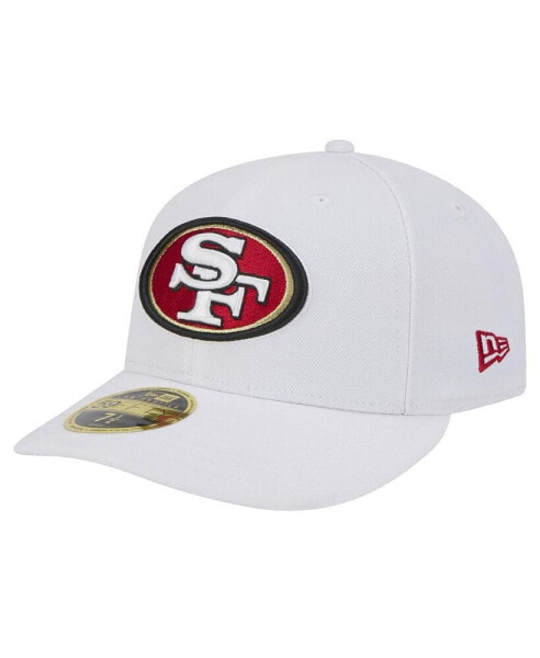 Men's White San Francisco 49ers Omaha Low Profile 59FIFTY Fitted Hat