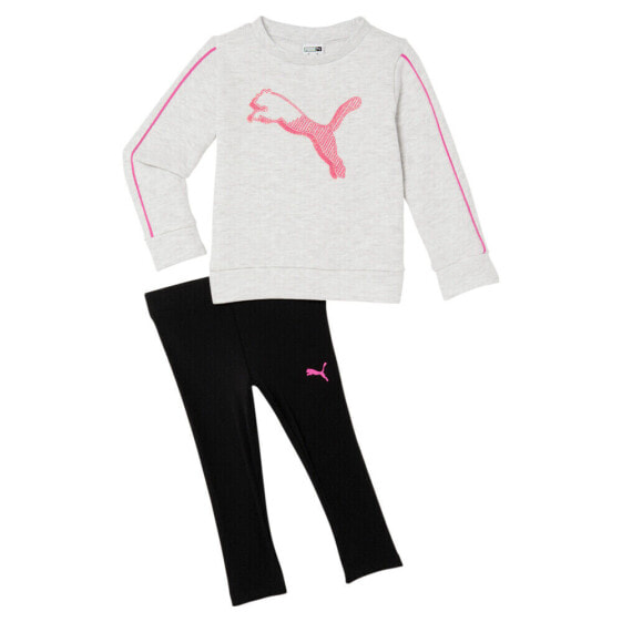 Puma Half Cat Sweatshirt & Leggings Set Toddler Girls Size 2T Casual Tops 85905