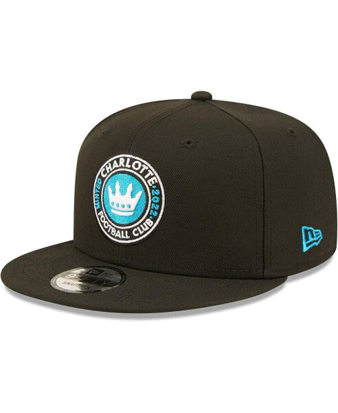 Men's Black Charlotte FC Basic 9FIFTY Snapback Hat