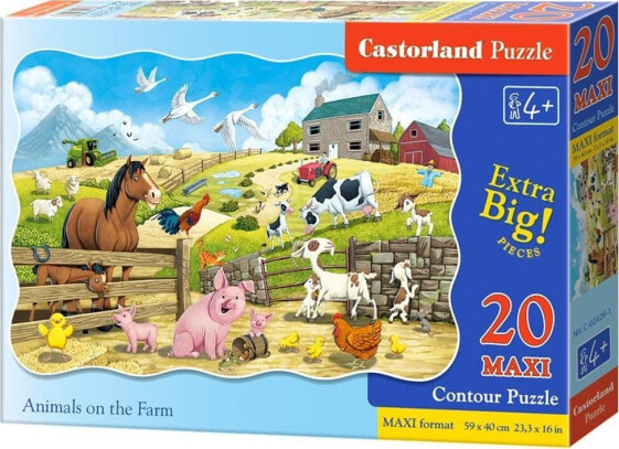 Пазл развивающий Castorland - Животные на ферме 20 maxi CASTOR