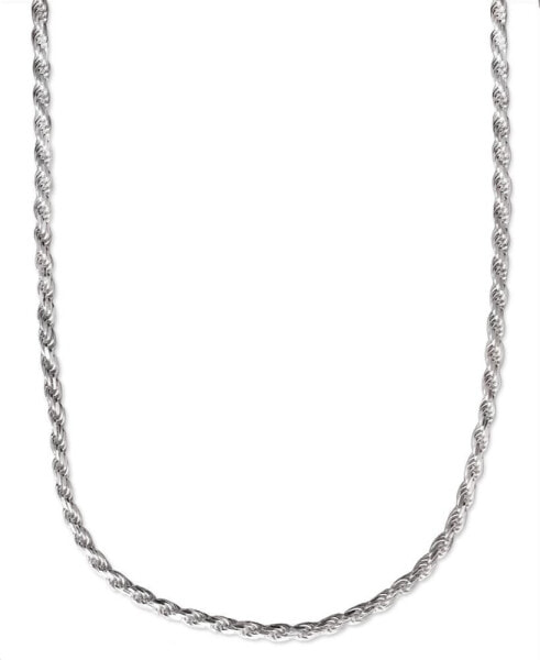 Men's Sterling Silver Necklace, 22" 4-1/2mm Rope Chain