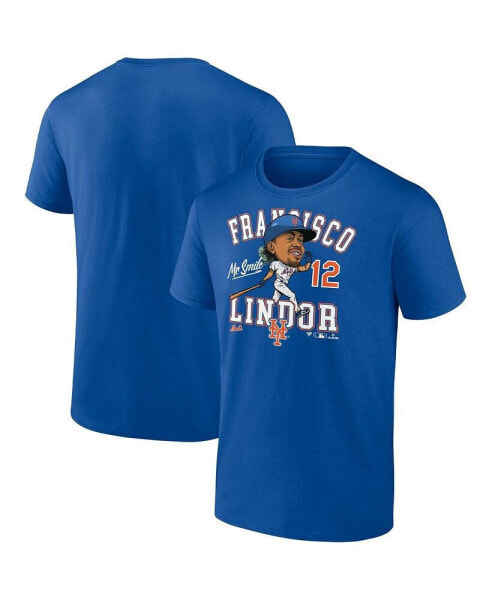 Men's Francisco Lindor Royal New York Mets Hometown Caricature T-Shirt