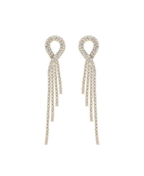 Women's Silver Bling Drop Earrings