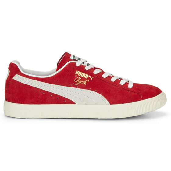 Puma Clyde Og Lace Up Mens Red Sneakers Casual Shoes 39196202