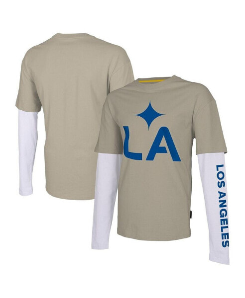 Men's Tan LA Galaxy Status Long Sleeve T-shirt