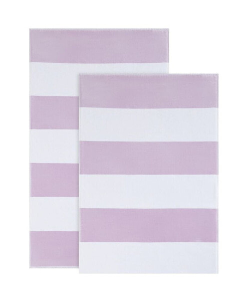 Poolside Terry Yarn Dyed Stripe Beach Towel 2-Pc. Set, 70" x 40"