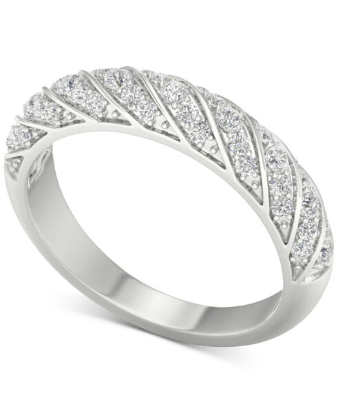 Lab Grown Diamond Band (3/8 ct. t.w.) in Sterling Silver