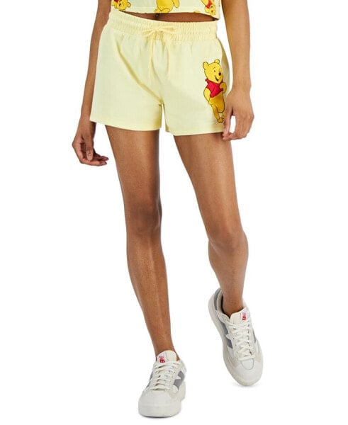 Juniors' Winnie The Pooh Graphic Low-Rise Shorts