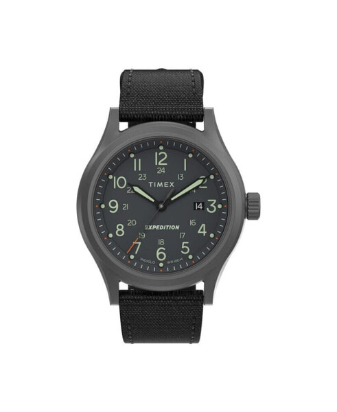 Men's Expedition Sierra Black Fabric Strap Watch 41 mm