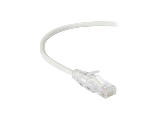 Black Box C6APC28-WH-10 Slim-Net Cat6A Patch Cable White 10Ft