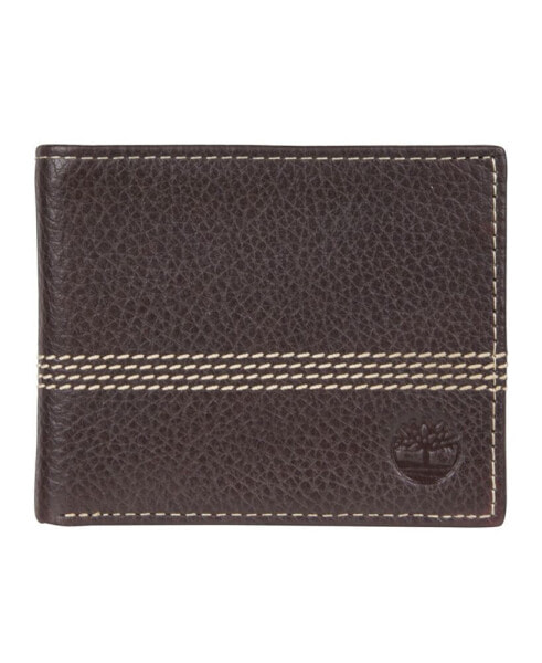 Men's Milled Quad Stitch Passcase Wallet