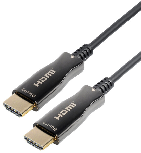 Transmedia C 508-30M - 30 m - HDMI Type A (Standard) - HDMI Type A (Standard) - 3D - Black - Gold