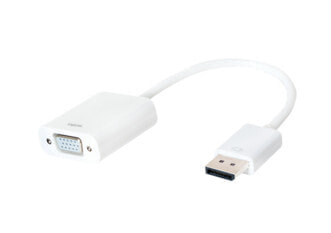 LogiLink CV0059B - VGA (D-Sub) - DisplayPort - Male - Female - 1920 x 1200 pixels - White