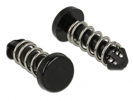 Delock 18273 - Push rivet - Plastic - Black - Electronics - Flat head - 6.3 mm