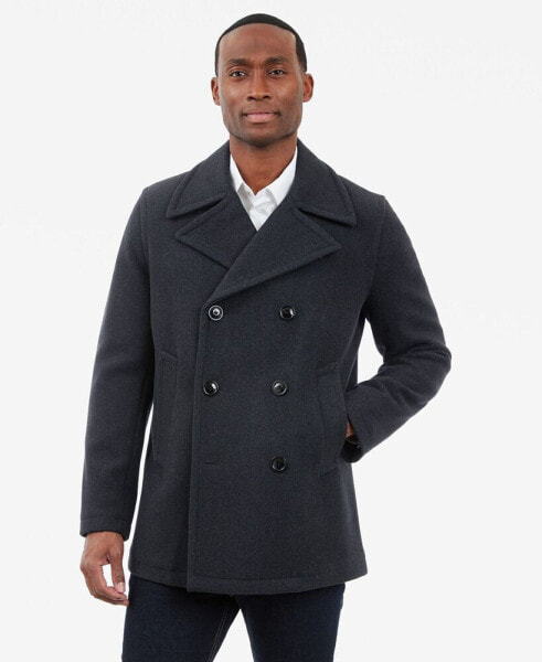 Men's Double-Breasted Wool Blend Peacoat