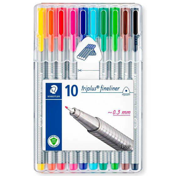STAEDTLER Box Of 10 Triplus Fineliner Pencils