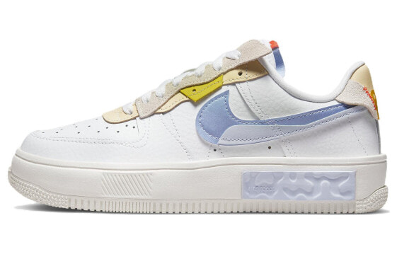 Nike Air Force 1 Low Fontanka "Set to Rise" 休闲 低帮 板鞋 女款 白蓝黄 / Кроссовки Nike Air Force DV2175-100