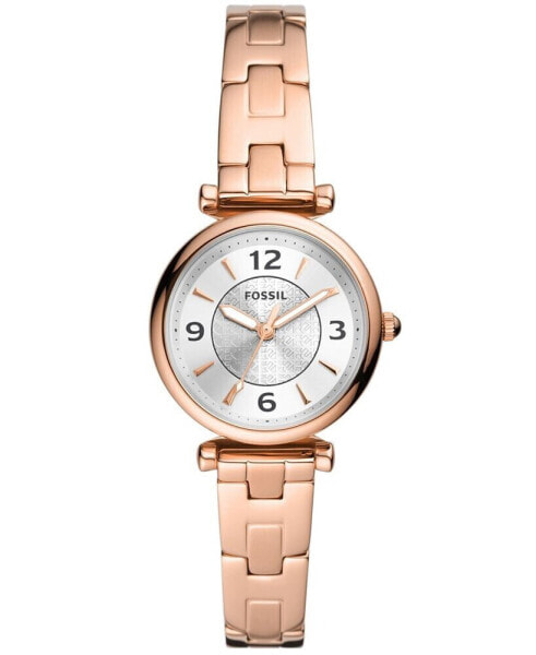 Women's Carlie Sport Mini Three Hand, Rose Gold Tone Stainless Steel Bracelet Watch 28mm