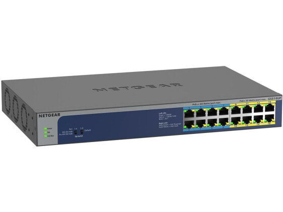 NETGEAR 16-Port Gigabit Ethernet Unmanaged PoE Switch (GS516UP) - with 8 x PoE+