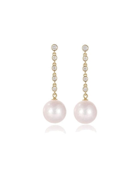 Electra Riviere Freshwater Pearl Drop Earrings