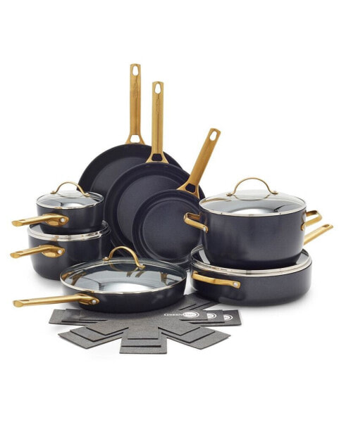 Reserve Black Healthy Ceramic Nonstick 16-Piece Cookware Set