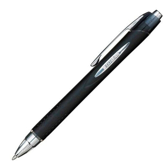 Ручка с жидкими чернилами Uni-Ball Jetstream Чёрный 1 mm (12 Предметы)